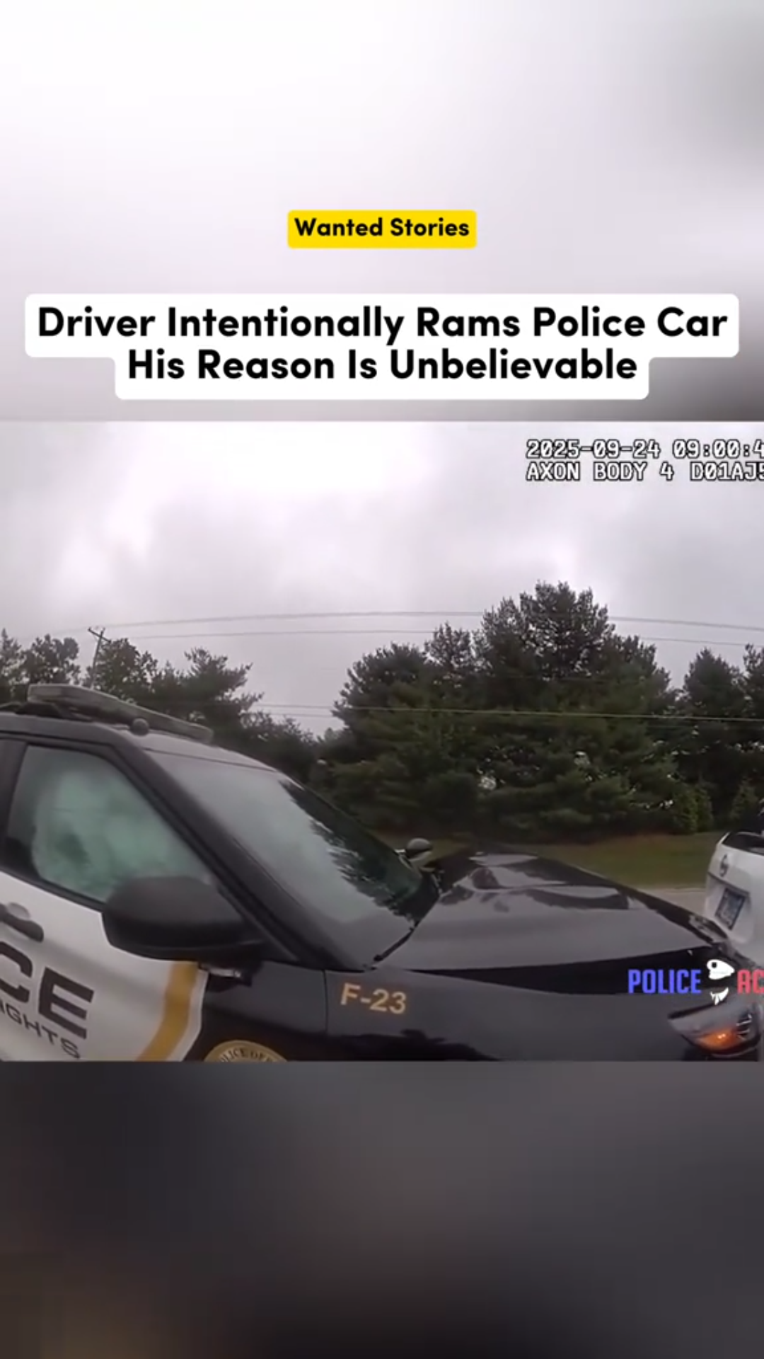 Driver Intentionally Rams Police Car — His Reason Is Unbelievable