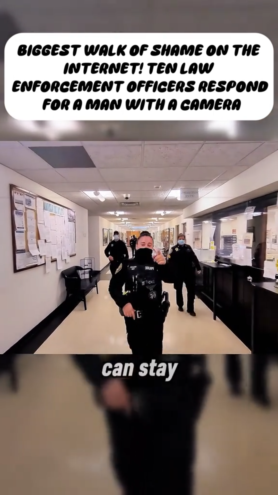 Biggest Walk of Shame on the Internet — Ten Officers Respond for One Man With a Camera